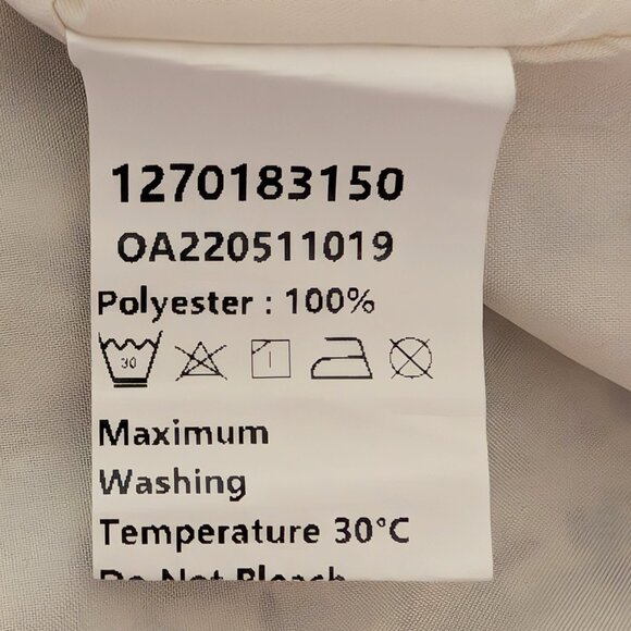 Commense Womens Size L White Allover Colorful Floral Back Zipper Lined Skirt - Picture 8 of 9